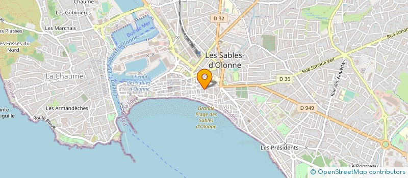 localisation de l'entreprise SCI CHARLES DE BONCHAMPS à LES SABLES D'OLONNE