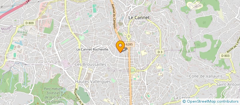 localisation de l'entreprise SCI CHARLES DE GAULLE à LE CANNET
