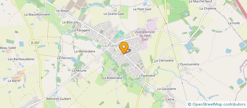 localisation de l'entreprise SCI CHARME  LA PLANCHE