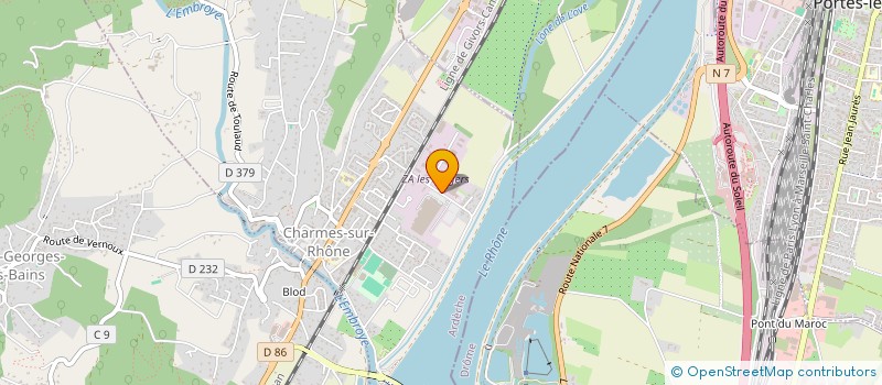 localisation de l'entreprise SCI CHARMEBOIS  CHARMES-SUR-RHONE