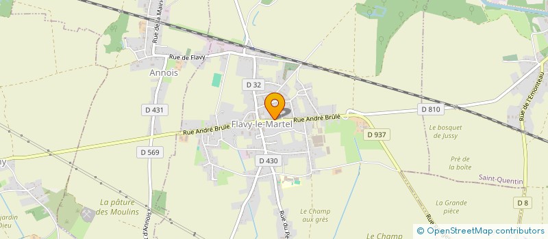 localisation de l'entreprise SCI CHARPAT à FLAVY-LE-MARTEL