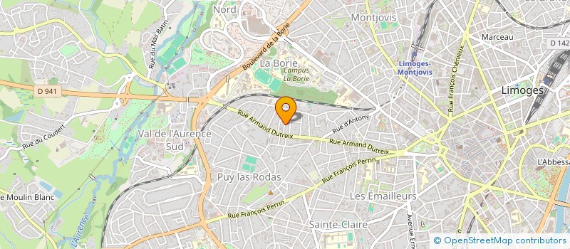 localisation de l'entreprise SCI CHARPENTIER-VIART à LIMOGES