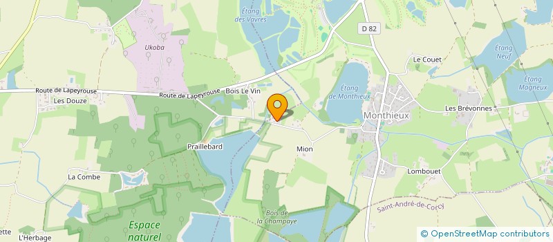 localisation de l'entreprise SCI CHARTON  MONTHIEUX