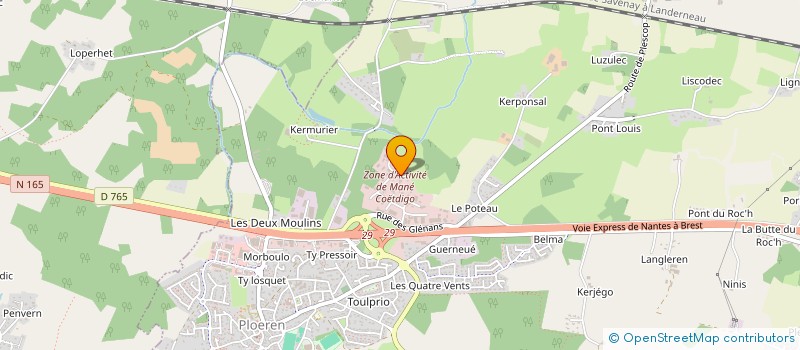 localisation de l'entreprise SCI CHASKYVAL  PLOEREN