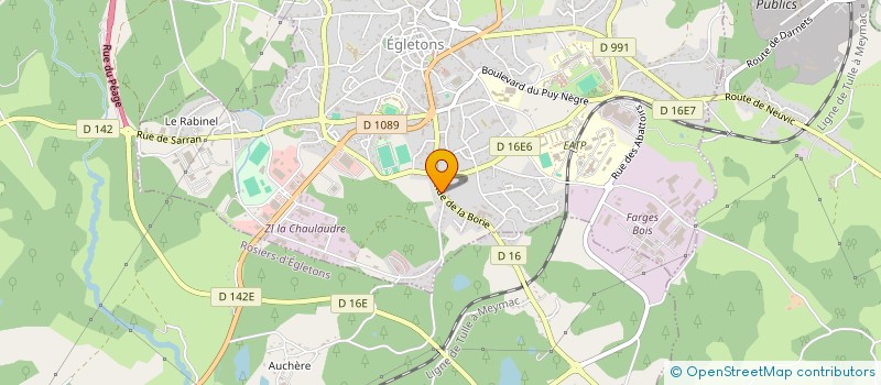 localisation de l'entreprise SCI CHASSAING à EGLETONS