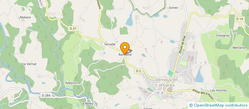 localisation de l'entreprise SCI CHATAIGNERAIE DE PREMAURE  VERNOUX-EN-VIVARAIS