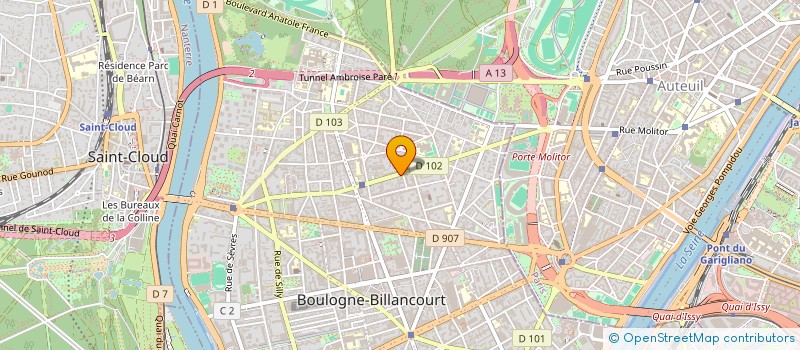 localisation de l'entreprise SCI CHATEAU ALWINA à BOULOGNE-BILLANCOURT