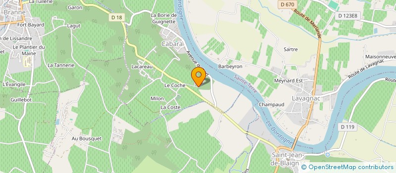 localisation de l'entreprise SCI CHATEAU DE BLAGNAC  CABARA