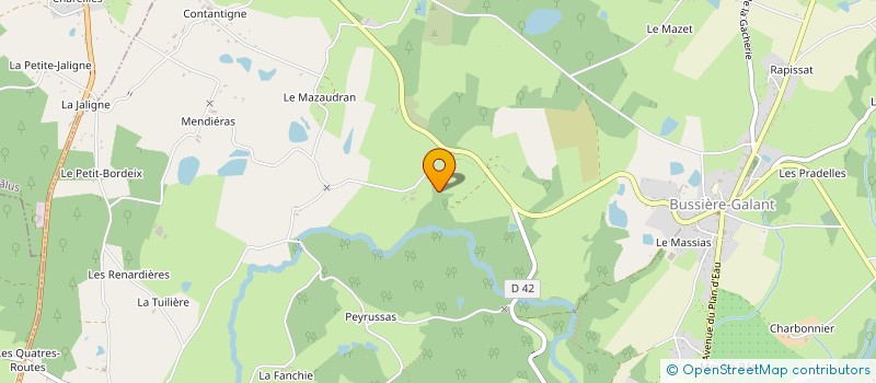 localisation de l'entreprise SCI CHATEAU DE JOFFRENY à BUSSIERE-GALANT