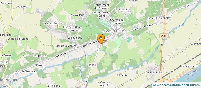 localisation de l'entreprise SCI CHATEAU DE LA ROCHE-POCE  POCE-SUR-CISSE