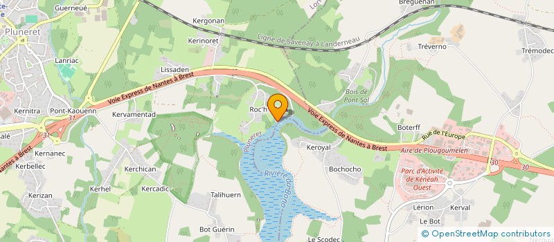 localisation de l'entreprise SCI CHATEAU DE PONT SAL  PLOUGOUMELEN