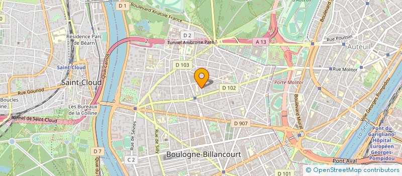 localisation de l'entreprise SCI CHATEAU FESSART à BOULOGNE-BILLANCOURT