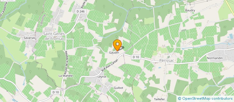 localisation de l'entreprise SCI CHATEAU GAUDIN  SAINT-GENES-DE-FRONSAC