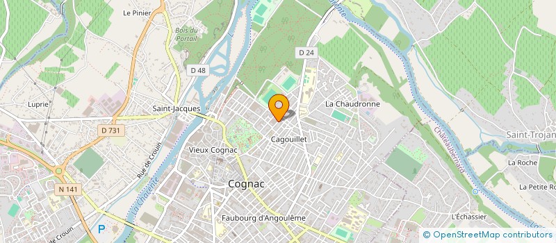 localisation de l'entreprise SCI CHATEAU GUERIT à COGNAC
