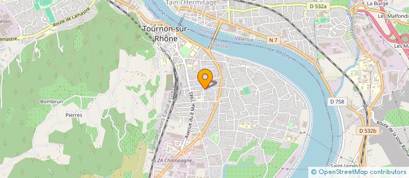 localisation de l'entreprise SCI CHATEAU LA VALENTINE à TOURNON-SUR-RHONE