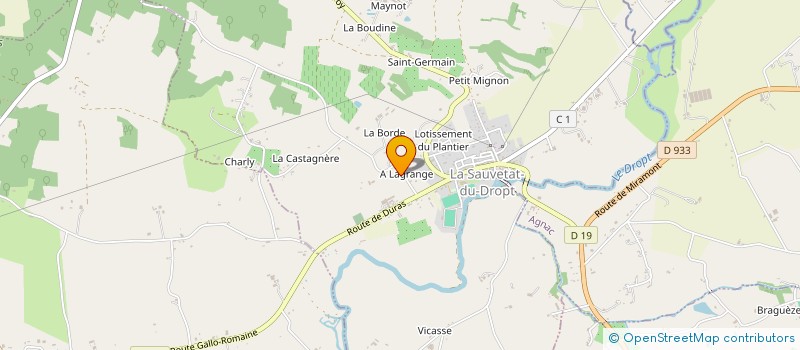 localisation de l'entreprise SCI CHATEAU LAGRANGE  MONTIGNAC-DE-LAUZUN