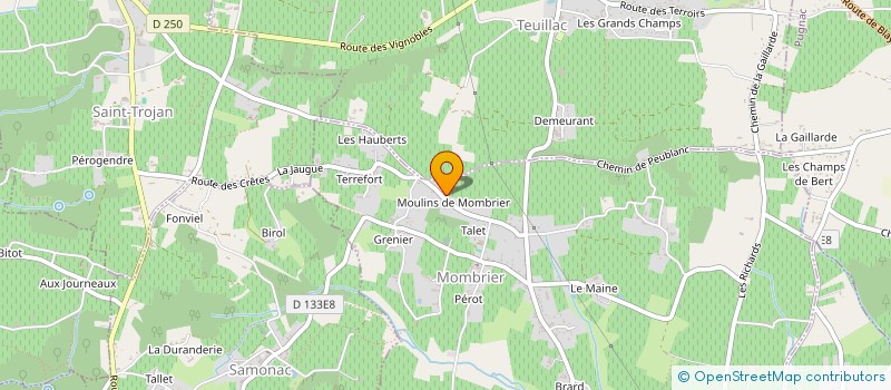 localisation de l'entreprise SCI CHATEAU SEC N0 11  PUGNAC