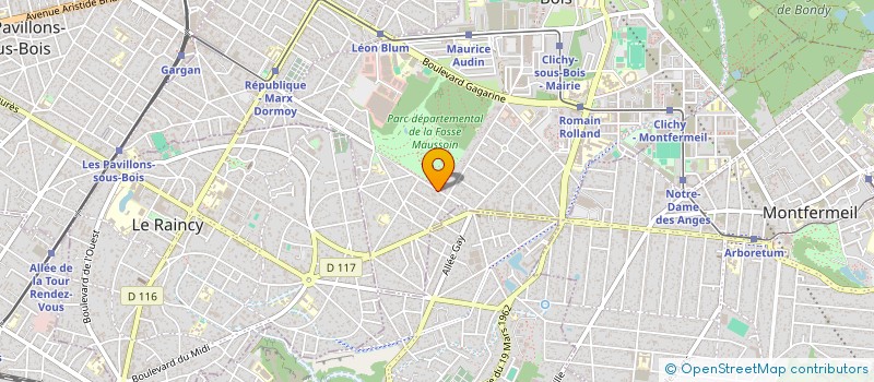 localisation de l'entreprise SCI CHATEAUBLEAU à CLICHY-SOUS-BOIS