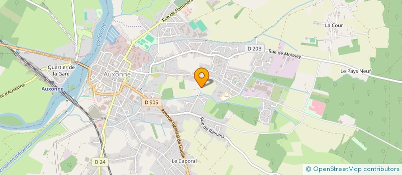 localisation de l'entreprise SCI CHATILLON S.V.  AUXONNE