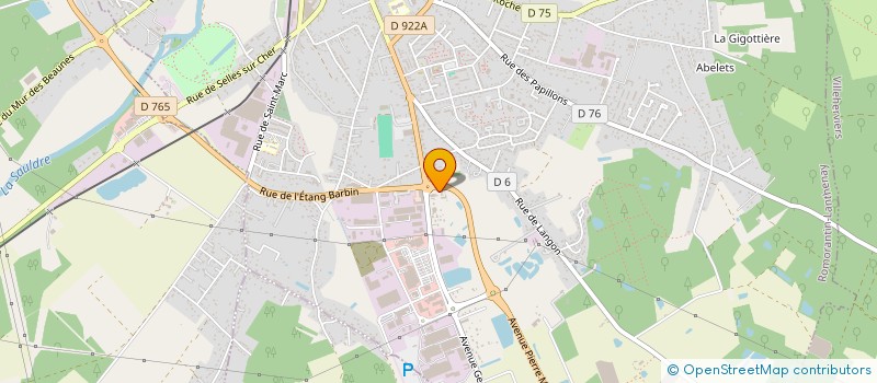 localisation de l'entreprise SCI CHATLIEVRE IMMOBILIER  ROMORANTIN-LANTHENAY