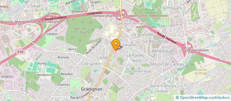 localisation de l'entreprise SCI CHATMAGY  GRADIGNAN