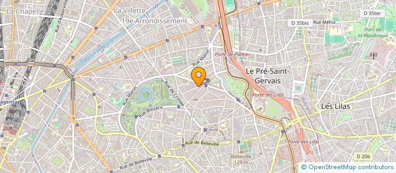 localisation de l'entreprise SCI CHAUMONT  PARIS