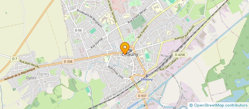 localisation de l'entreprise SCI CHAUNY SAINT MARTIN à CHAUNY