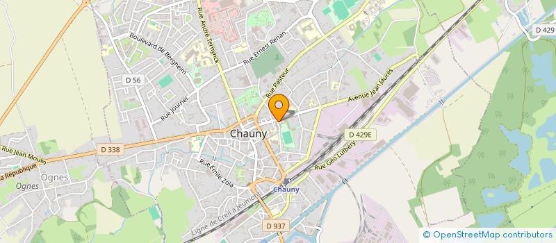 localisation de l'entreprise SCI CHAUNY-VIRY à CHAUNY