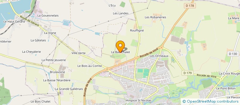 localisation de l'entreprise SCI CHAUVEL PINCHAUD  VITRE