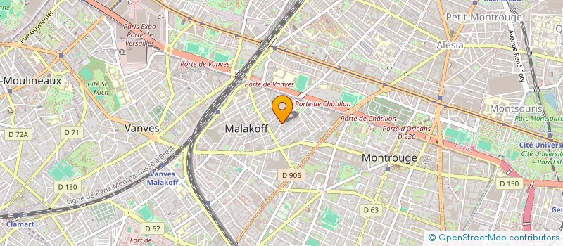 localisation de l'entreprise SCI CHAUVELOT  MALAKOFF