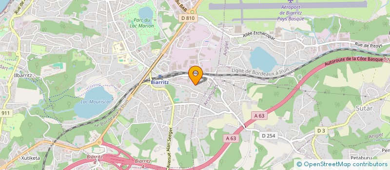 localisation de l'entreprise SCI CHAZA à BIARRITZ