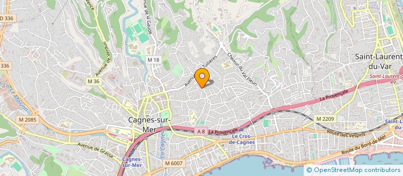 localisation de l'entreprise SCI CHAZAL à CAGNES SUR MER
