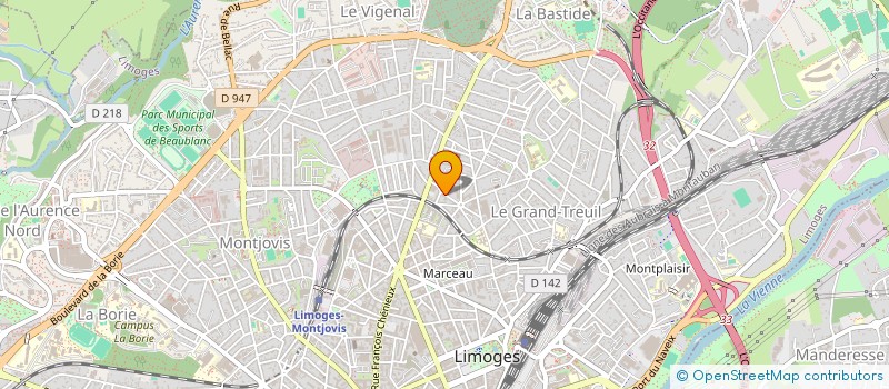 localisation de l'entreprise SCI CHBB à LIMOGES