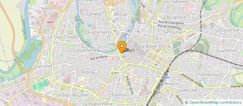 localisation de l'entreprise SCI CHEF DE GARE  NIORT