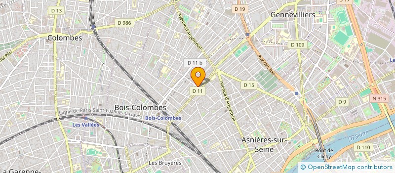localisation de l'entreprise SCI CHEFSON à BOIS-COLOMBES