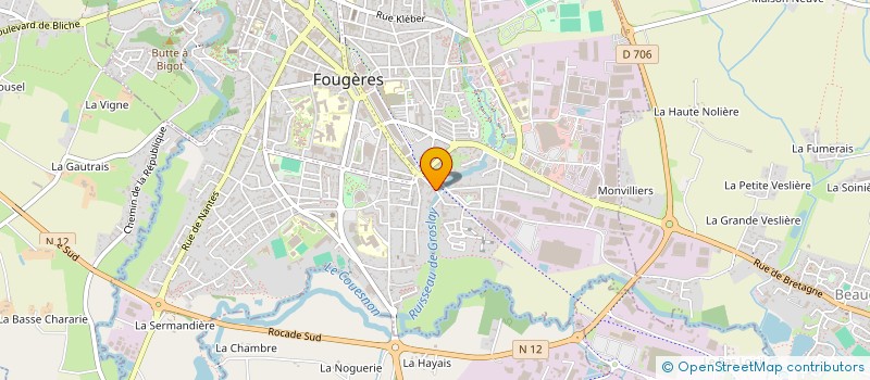 localisation de l'entreprise SCI CHEMIN BERTIN  FOUGERES