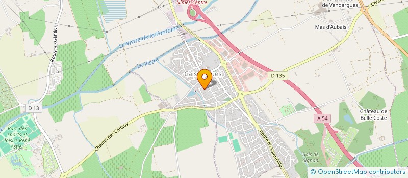 localisation de l'entreprise SCI CHEMIN DE BELLEVUE à CAISSARGUES