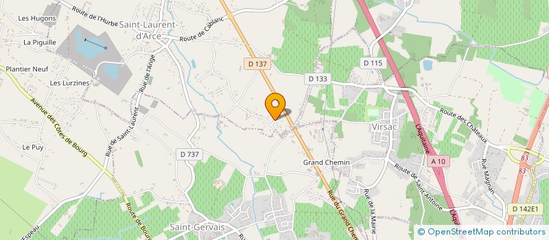 localisation de l'entreprise SCI CHEMIN DE BRUYERE  SAINT-LAURENT-D'ARCE