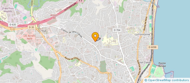 localisation de l'entreprise SCI CHEMIN NEUF  ANTIBES