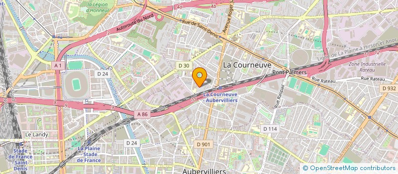 localisation de l'entreprise SCI CHENAFA KHATIB IMMO à LA COURNEUVE