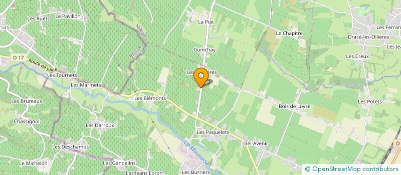 localisation de l'entreprise SCI CHENEVIER  SAINT-AMOUR-BELLEVUE