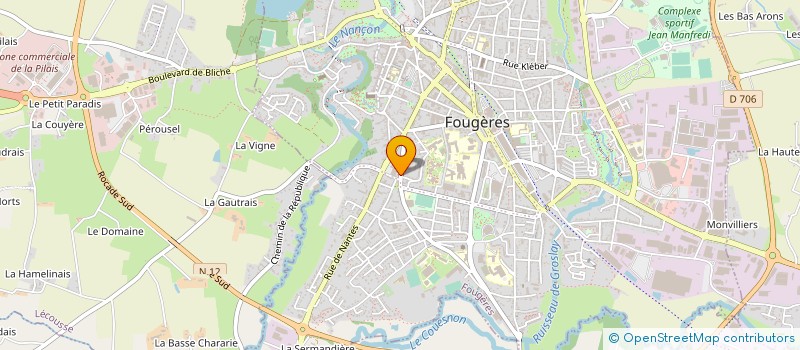 localisation de l'entreprise SCI CHENG RECOQUILLAY  FOUGERES