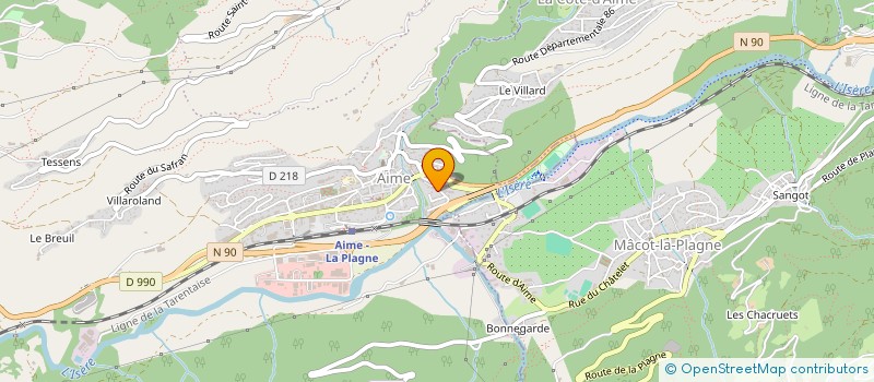 localisation de l'entreprise SCI CHENU  AIME-LA-PLAGNE
