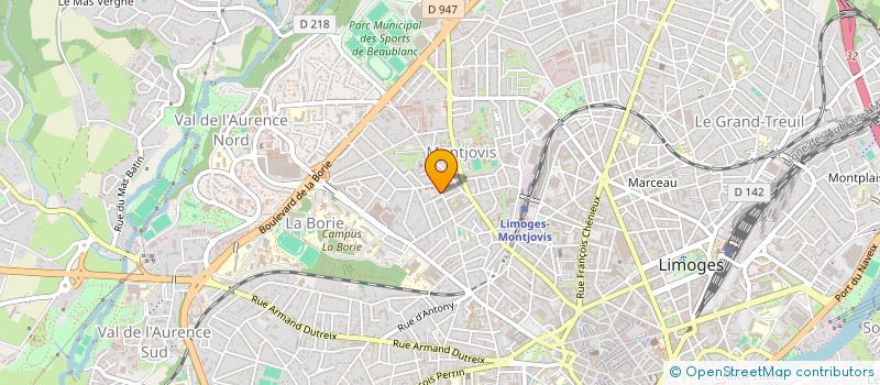 localisation de l'entreprise SCI CHERIVI à LIMOGES