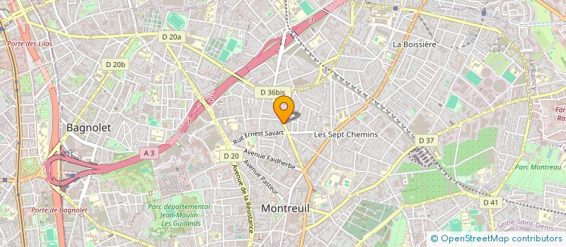 localisation de l'entreprise SCI CHEVAL BLANC à MONTREUIL