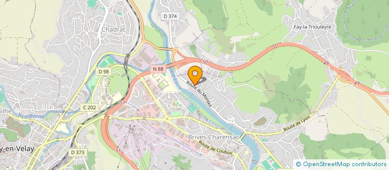 localisation de l'entreprise SCI CHEVALIER  BRIVES-CHARENSAC