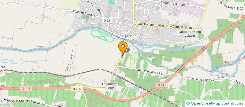localisation de l'entreprise SCI CHEVALIER BUREAUX à JARNAC
