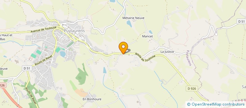 localisation de l'entreprise SCI CHEVECHE D'ATHENA à PUYLAURENS
