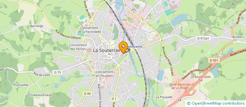 localisation de l'entreprise SCI CHEVILLION & ASSOCIES à LA SOUTERRAINE