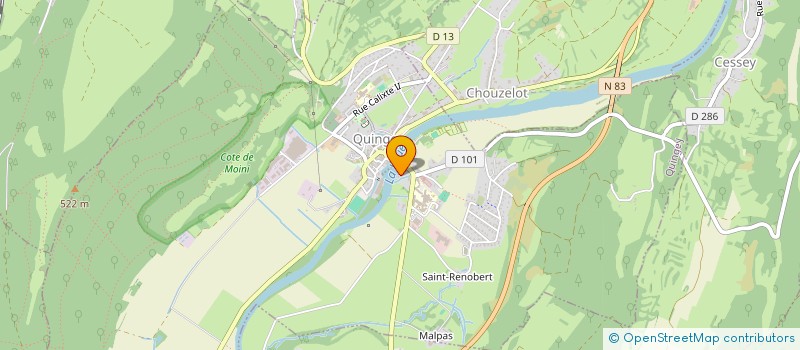 localisation de l'entreprise SCI CHEVROTON CHAILLET  QUINGEY